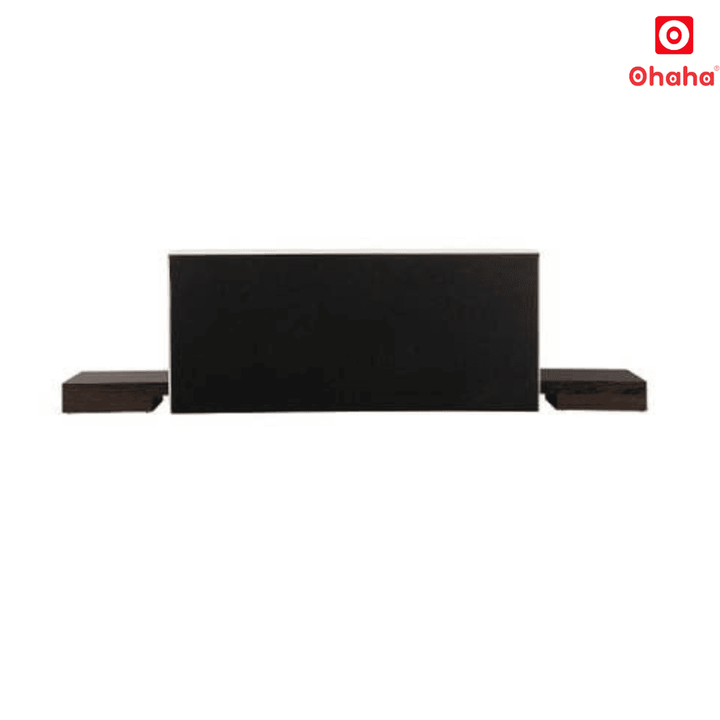 Giường ngủ bệt kiểu Nhật kèm vách và bọc nệm đầu giường Ohaha - GB008