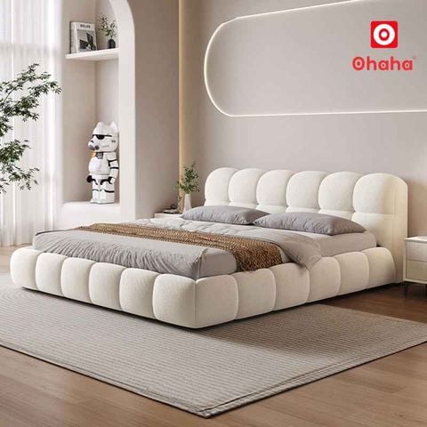 Giường Ngủ Bọc Nệm Dáng Phồng Hiện Đại OHAHA - GN052