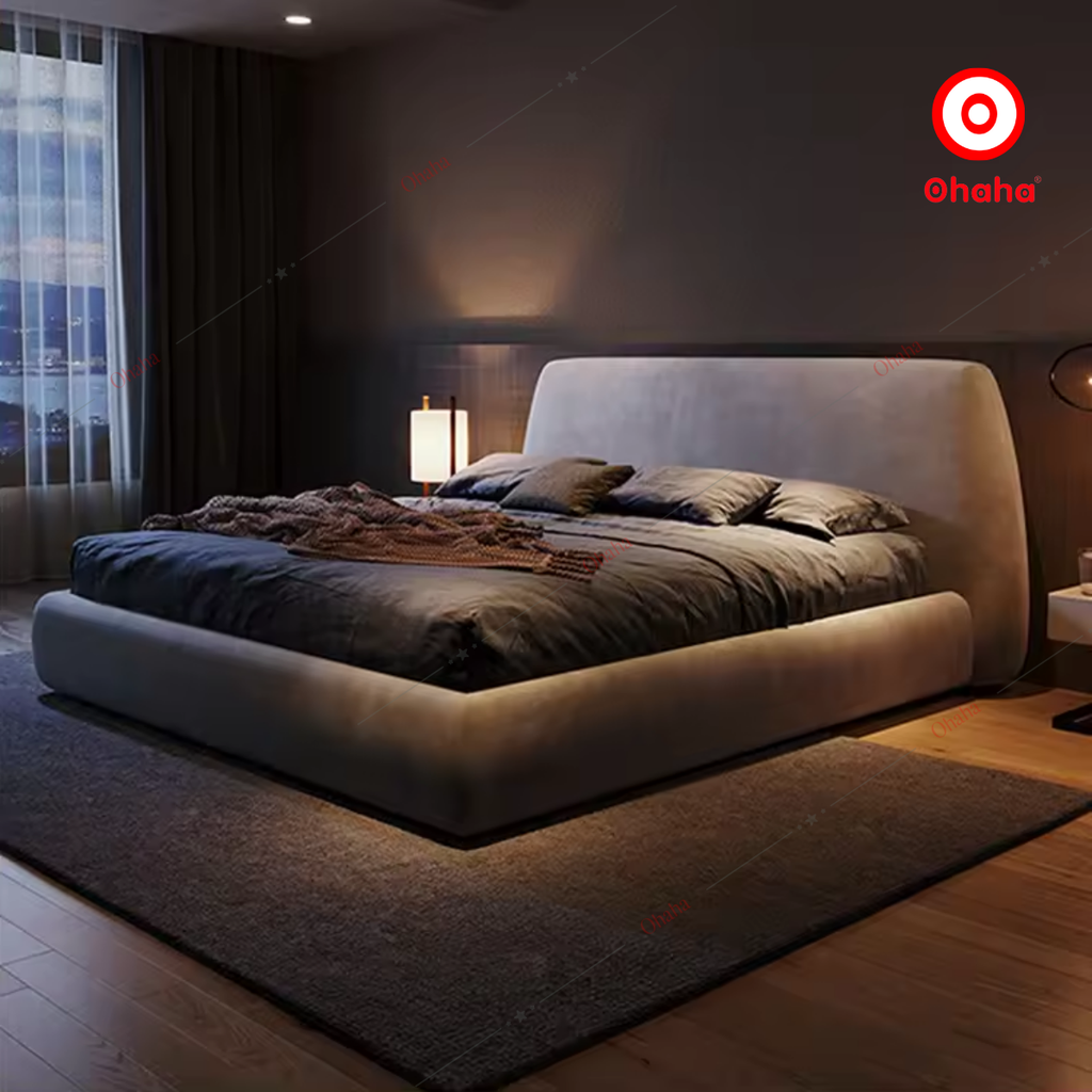 Giường ngủ công nghiệp bọc nệm OHAHA - GN045
