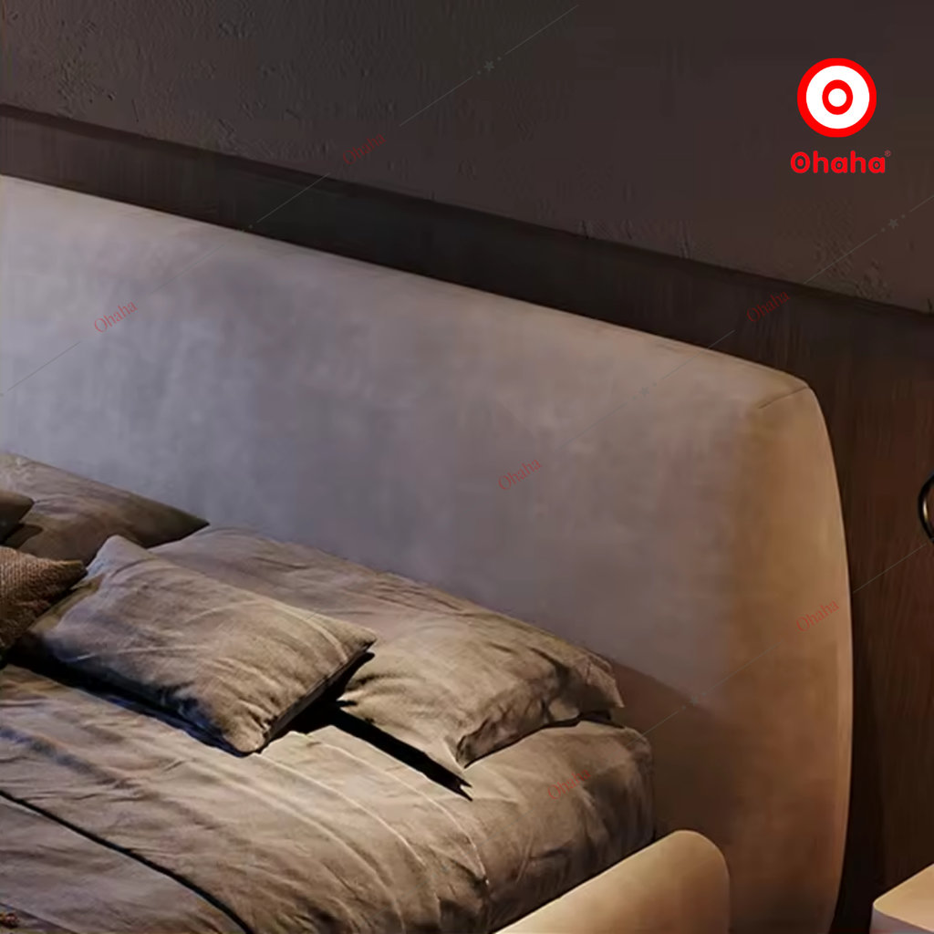 Giường ngủ công nghiệp bọc nệm OHAHA - GN045