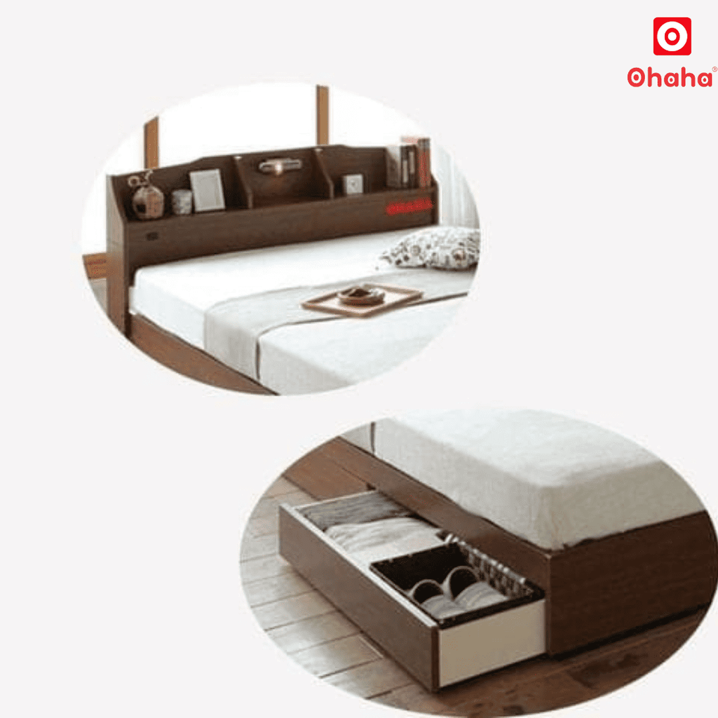 Giường ngủ gỗ công nghiệp cao cấp OHAHA  - GC035 - 01