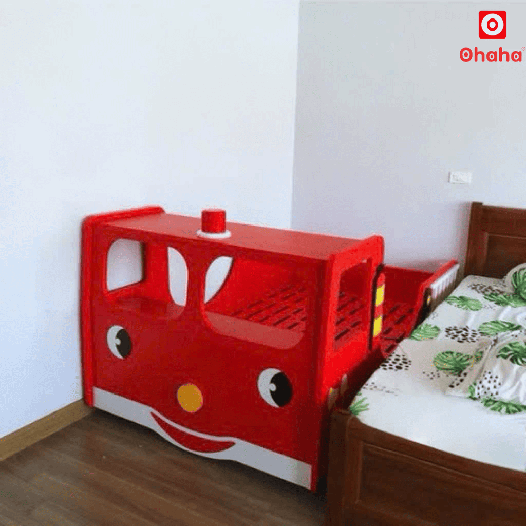 Giường ngủ hiện đại hình xe cứu hỏa cho bé Ohaha - GTE004