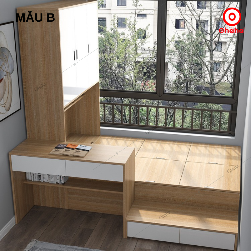 Combo giường ngủ đa năng kết hợp tủ và bàn học Ohaha - GĐN003