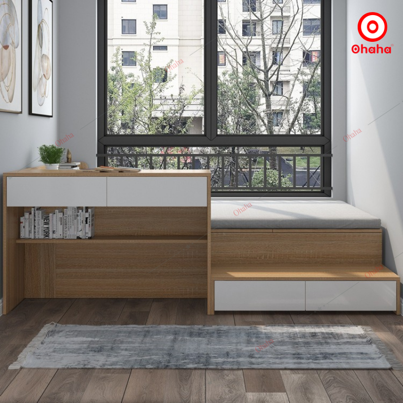 Combo giường ngủ đa năng kết hợp tủ và bàn học Ohaha - GĐN003