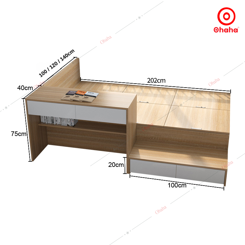 Combo giường ngủ đa năng kết hợp tủ và bàn học Ohaha - GĐN003