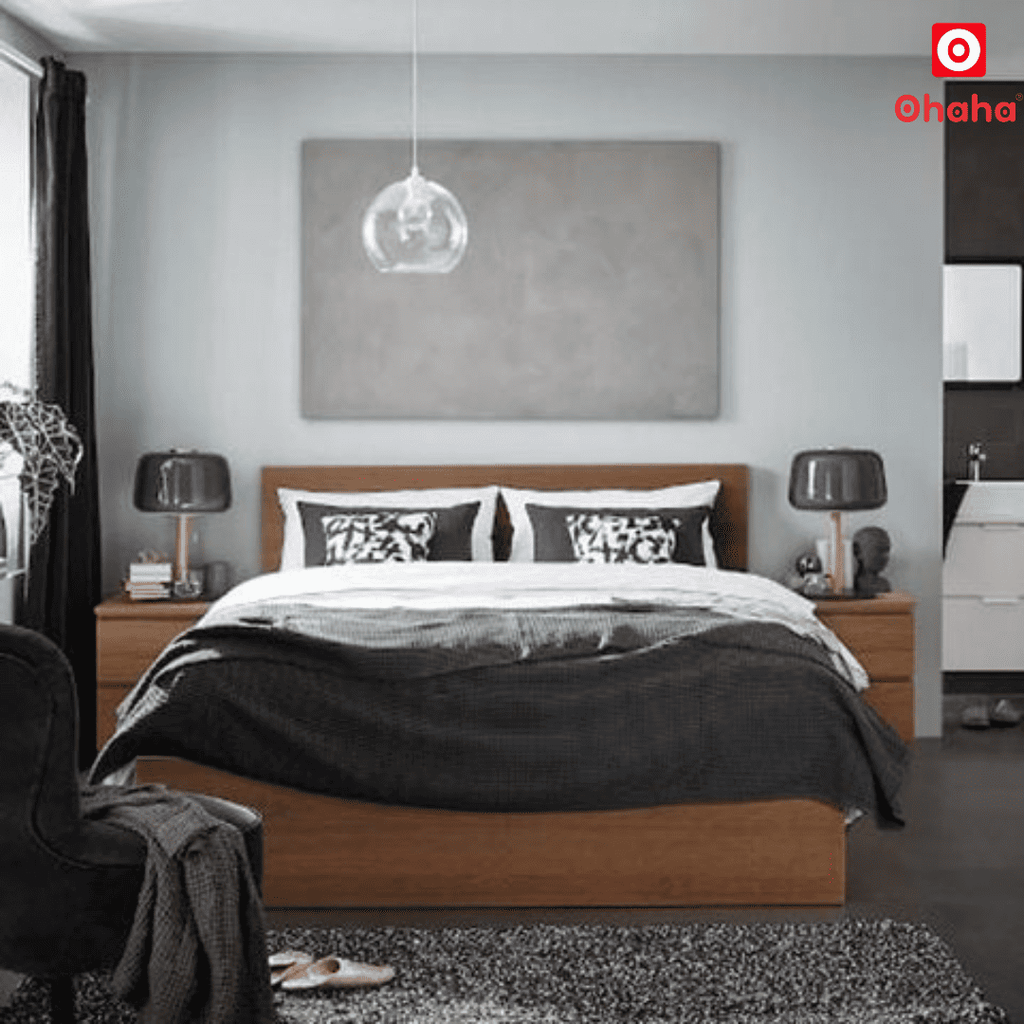 Giường ngủ gỗ công nghiệp cao cấp OHAHA  - GC030 - 02