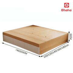 Giường ngủ gỗ công nghiệp cao cấp kiểu hộp OHAHA - GC076