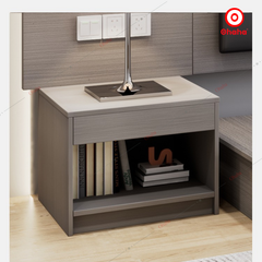 Giường ngủ gỗ công nghiệp hiện đại kèm tab đầu giường OHAHA - GC049