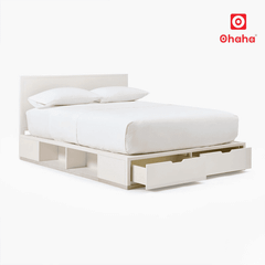 Giường ngủ gỗ công nghiệp hiện đại nhiều ngăn chứa đồ OHAHA - GC085