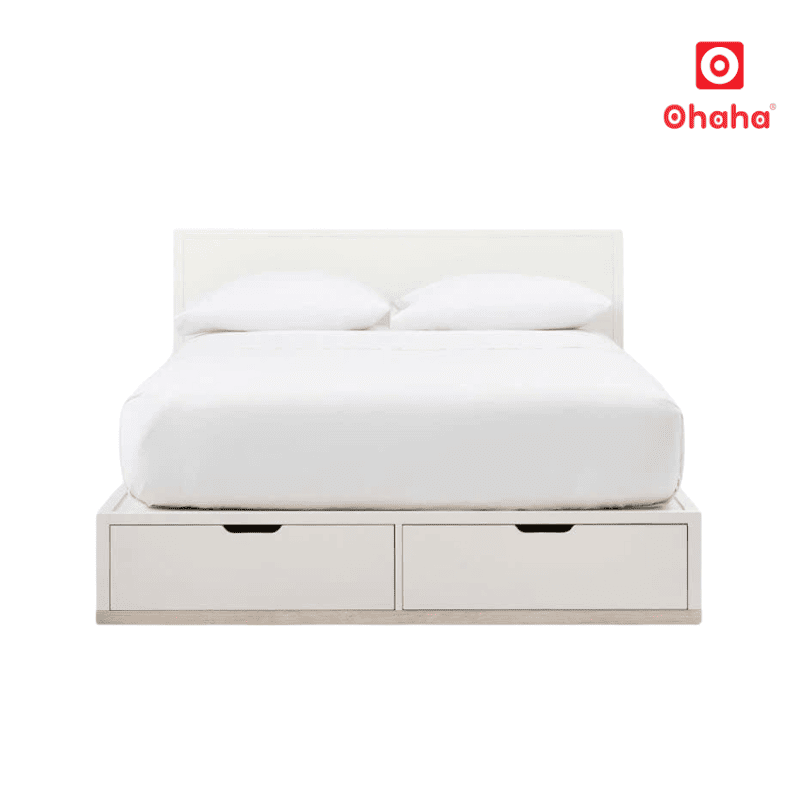 Giường ngủ gỗ công nghiệp hiện đại nhiều ngăn chứa đồ OHAHA - GC085