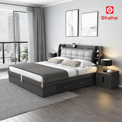 Giường ngủ gỗ công nghiệp hiện đại OHAHA - GC078