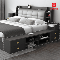 Giường ngủ gỗ công nghiệp hiện đại OHAHA - GC078