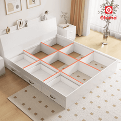 Giường ngủ gỗ công nghiệp hiện đại OHAHA - GC080