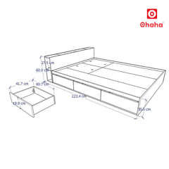 Giường ngủ gỗ công nghiệp hiện đại OHAHA - GC082