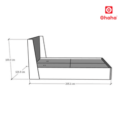 Giường ngủ gỗ công nghiệp hiện đại OHAHA - GC084