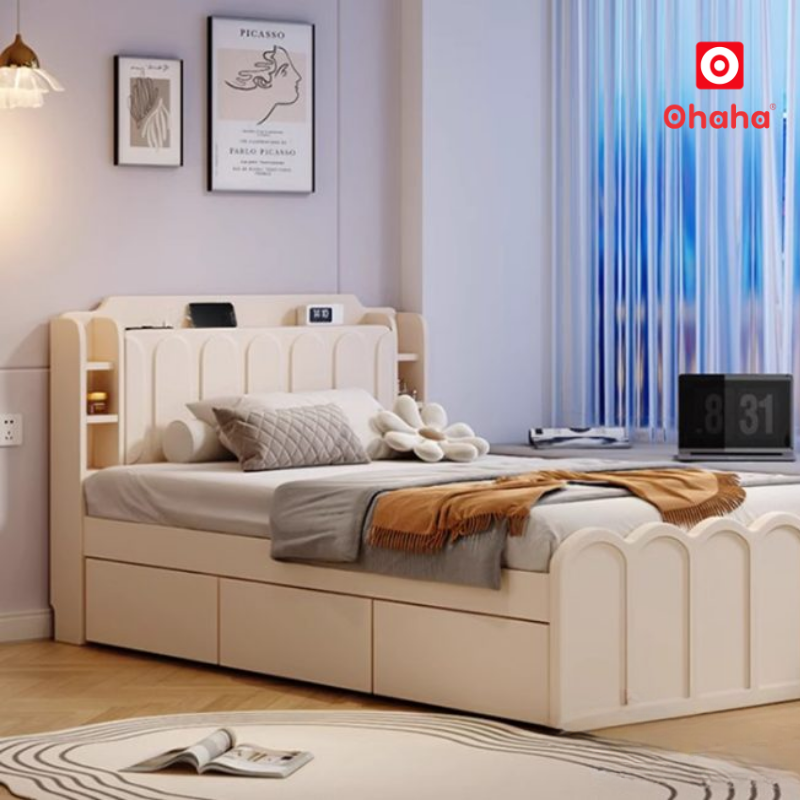 Giường ngủ gỗ công nghiệp hiện đại OHAHA - GC087