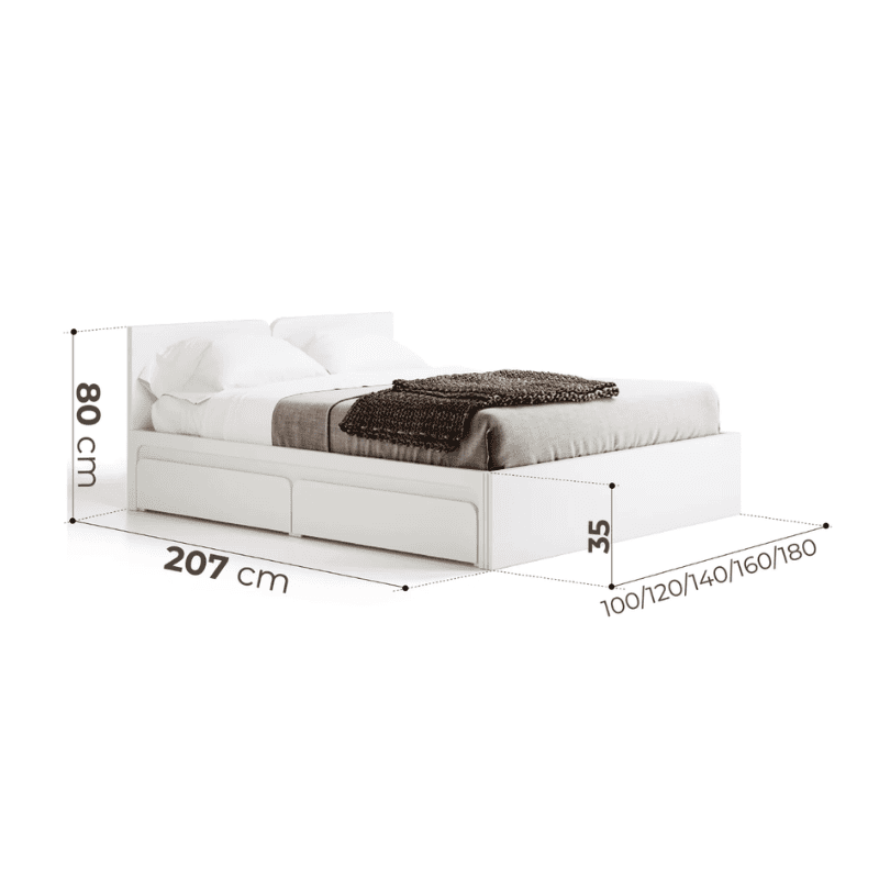 Giường ngủ gỗ công nghiệp hiện đại phong cách Bắc Âu OHAHA - GC081