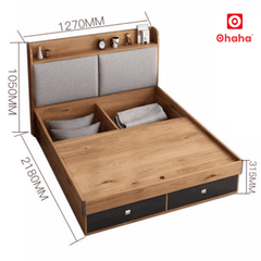 Giường ngủ gỗ công nghiệp hiện đại OHAHA - GC079