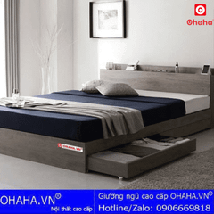 Giường ngủ gỗ công nghiệp cao cấp OHAHA - GC028