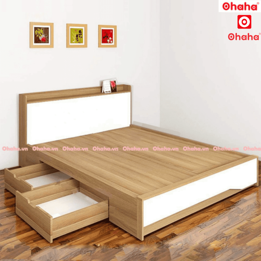 Giường ngủ gỗ công nghiệp cao cấp Ohaha - GC020