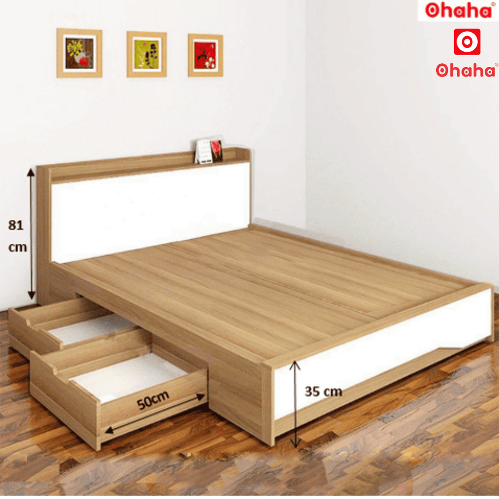 Giường ngủ gỗ công nghiệp cao cấp Ohaha - GC020