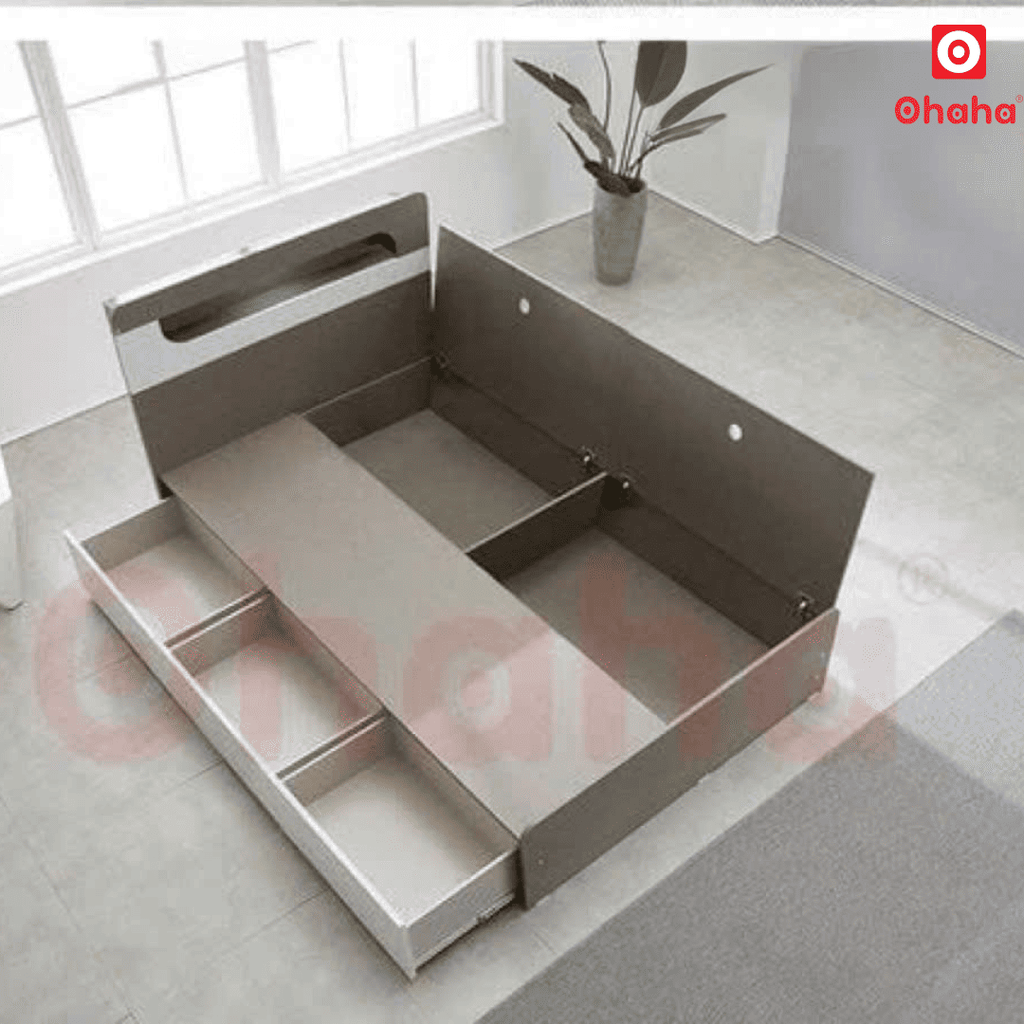 Giường ngủ gỗ công nghiệp cao cấp OHAHA - GC033 - 01 - Kèm đèn Led