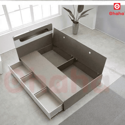 Giường ngủ gỗ công nghiệp cao cấp OHAHA - GC033 - 01 - Kèm đèn Led