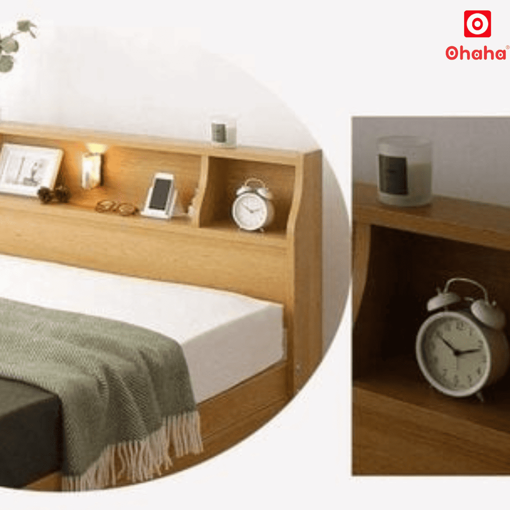 Giường Ngủ Gỗ Công Nghiệp Cao Cấp OHAHA Chuẩn Nhật - YELLOW -  GC041 - 01