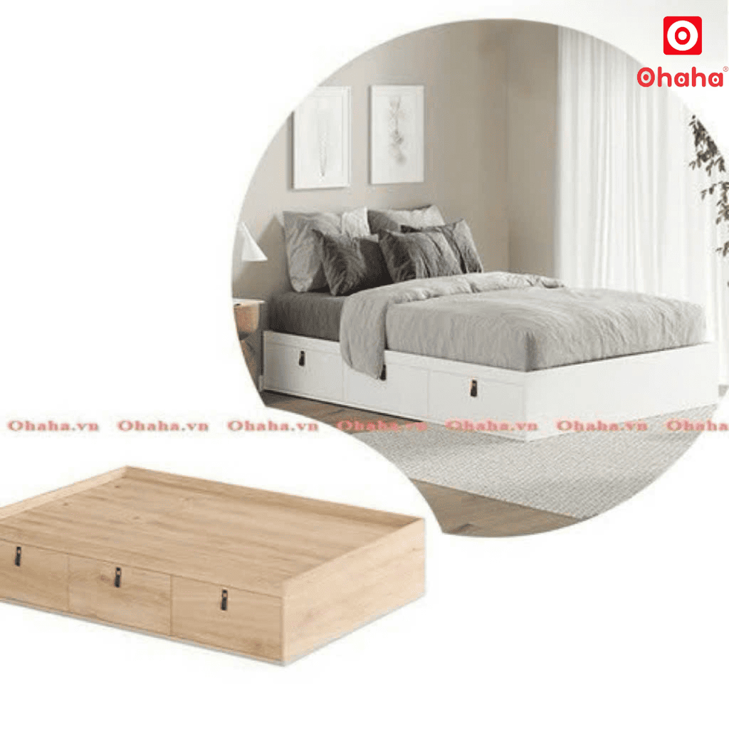 Giường ngủ gỗ công nghiệp cao cấp OHAHA  - GC043