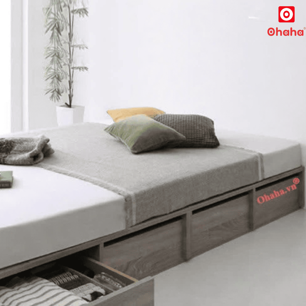 Giường ngủ gỗ công nghiệp cao cấp kiểu hộp OHAHA  - GC044 - 03