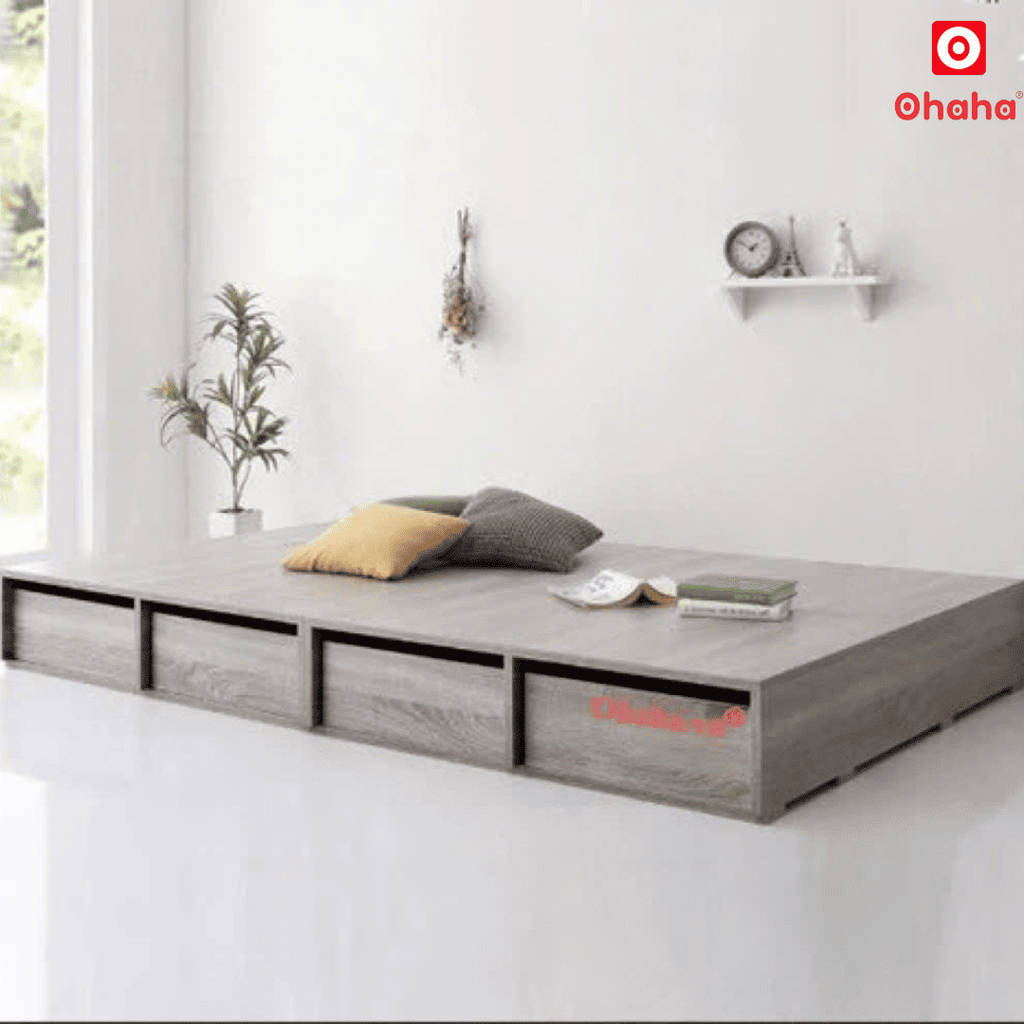 Giường ngủ gỗ công nghiệp cao cấp kiểu hộp OHAHA  - GC044 - 03