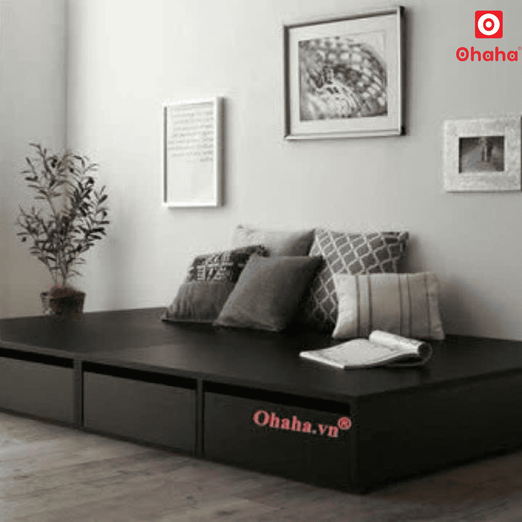 Giường ngủ gỗ công nghiệp cao cấp kiểu hộp OHAHA  - GC044 - 01
