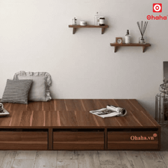 Giường ngủ gỗ công nghiệp cao cấp kiểu hộp OHAHA  - GC044 - 02