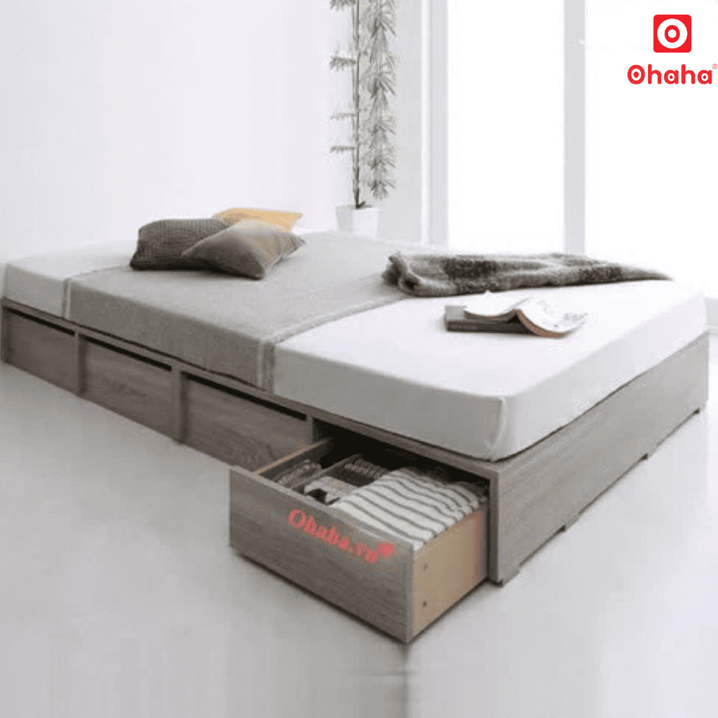 Giường ngủ gỗ công nghiệp cao cấp kiểu hộp OHAHA  - GC044 - 03