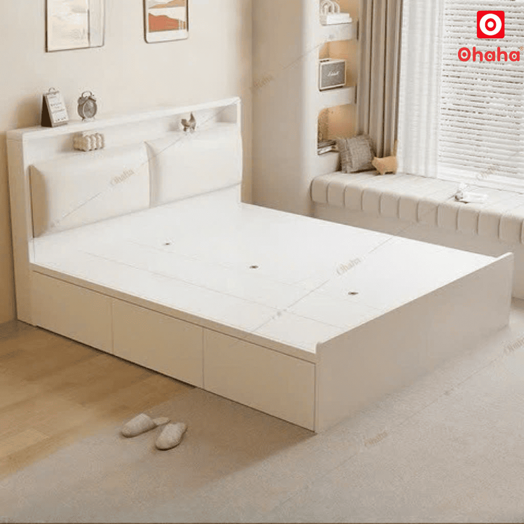 Giường ngủ gỗ công nghiệp bọc nệm Ohaha - GC058