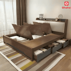 Giường ngủ gỗ thông minh Ohaha - GN001