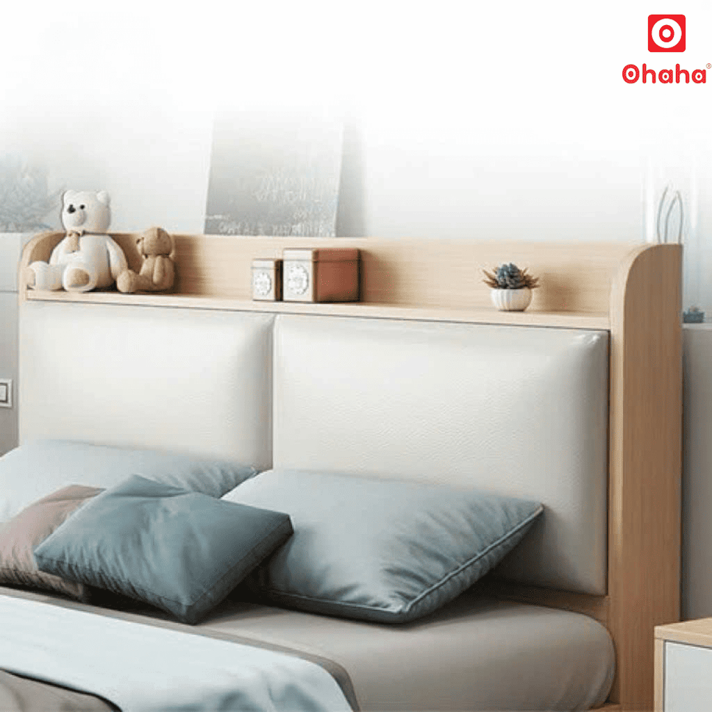 Giường ngủ gỗ cao cấp bọc nệm Ohaha - GN004
