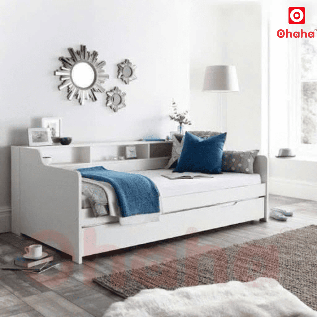 Giường Ngủ Gỗ Cao Cấp OHAHA Phong Cách Hàn Quốc - HQ001