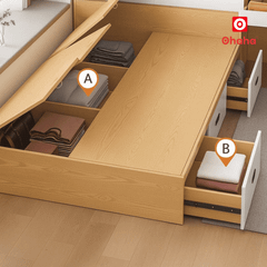Giường ngủ gỗ thông minh OHAHA  - GC063