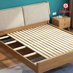 Giường ngủ gỗ tự nhiên bọc nệm cao cấp OHAHA - GGTN027