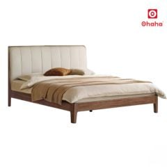 Giường Ngủ Gỗ Tự Nhiên Bọc Nệm Cao Cấp OHAHA - GGTN019