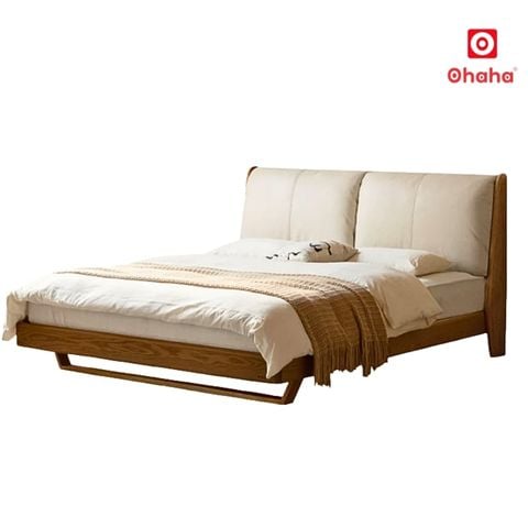 Giường ngủ gỗ tự nhiên cao cấp OHAHA - GGTN009