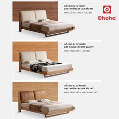 Giường ngủ gỗ tự nhiên cao cấp OHAHA - GGTN009