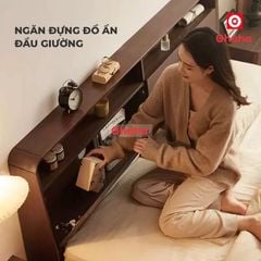 Giường ngủ gỗ tự nhiên cao cấp OHAHA - GGTN011