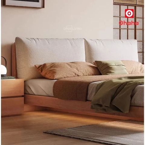 Giường ngủ gỗ tự nhiên cao cấp OHAHA - GGTN013