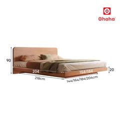 Giường ngủ gỗ tự nhiên cao cấp OHAHA - GGTN013