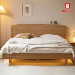 Giường ngủ gỗ tự nhiên cao cấp OHAHA - GGTN014