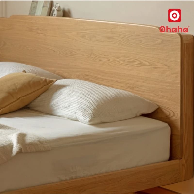 Giường ngủ gỗ tự nhiên cao cấp OHAHA - GGTN014