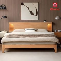 Giường ngủ gỗ tự nhiên cao cấp OHAHA - GGTN016
