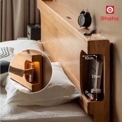 Giường ngủ gỗ tự nhiên cao cấp OHAHA - GGTN016